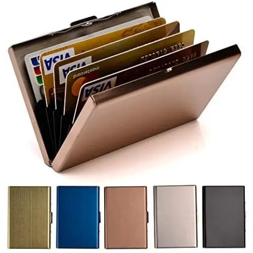 RFID Credit Card Holder Metal Wallet Stainless Steel Credit Card Protector Case Business Card Holder for Men or Women RFID Credit Card Holder Metal Wallet Stainless Steel Credit Card Protector Case Business Card Holder for Men or Women
