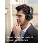 COWIN E7 PRO [Upgraded] Active Noise Cancelling Headphones Bluetooth Headphones with Microphone/Deep Bass Wireless Headphones Over Ear 30H Playtime for Travel/Work/TV/Computer/Cellphone - Black