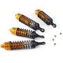 Hosim Shock Absorber Front & Rear, Aluminum Alloy Assembled Springs Damper for 1/10 Traxxas Slash 4x4 4WD RC Cars Upgrades Option Parts - 4PCS (Gold)