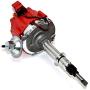A-Team Performance HEI Distributor Red Cap and Spark Plug Wires Red Set Compatible with AMC Jeep Inline 6 Cylinder 232 258 CJ5 CJ7