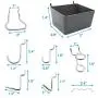 Pegboard Hooks Assortment with Pegboard Bins, Peg Locks, for Organizing Various Tools, 80 Piece Pegboard Hooks Assortment with Pegboard Bins, Peg Locks, for Organizing Various Tools, 80 Piece