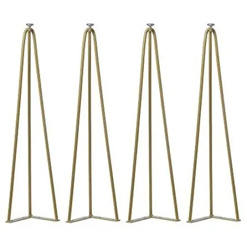 28 Inch Hairpin Legs Set of 4,Industrial Metal Coffee Table Legs,Mid Century Modern Furniture Legs,Tall Iron End Table Legs,Heavy Duty Coffee Table Set(Gold) 28 Inch Hairpin Legs Set of 4,Industrial Metal Coffee Table Legs,Mid Century Modern Furniture Legs,Tall Iron End Table Legs,Heavy Duty Coffee Table Set(Gold)
