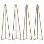 28 Inch Hairpin Legs Set of 4,Industrial Metal Coffee Table Legs,Mid Century Modern Furniture Legs,Tall Iron End Table Legs,Heavy Duty Coffee Table Set(Gold)