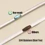 Metal Skewers for Grilling, 304 Stainless Steel Kabob BBQ Flat Sticks 13 Inch Extra Long for Rotating Grill (22 PCs with Tube Storage)