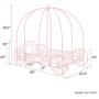 DHP Metal Carriage Bed, Fairy Tale Bed Frame, Shabby-Chic Style, Twin, Pink