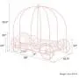 DHP Metal Carriage Bed, Fairy Tale Bed Frame, Shabby-Chic Style, Twin, Pink DHP Metal Carriage Bed, Fairy Tale Bed Frame, Shabby-Chic Style, Twin, Pink