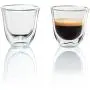 DeLonghi DeLonghi Double Walled Thermo Espresso Glasses, Set of 2, Regular, Clear DeLonghi DeLonghi Double Walled Thermo Espresso Glasses, Set of 2, Regular, Clear