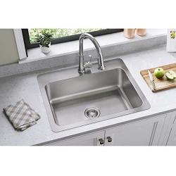 Elkay DSESR127221 Dayton Single Bowl Dual Mount Stainless Steel Sink