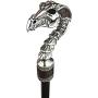 Design Toscano Dragons Thorne Drakkar Dragon Gothic Walking Stick, 38 Inch, Polyresin Handle and Metal Cane, Silver Chrome