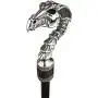 Design Toscano Dragons Thorne Drakkar Dragon Gothic Walking Stick, 38 Inch, Polyresin Handle and Metal Cane, Silver Chrome