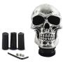 Jialuode Universal Skull Shifter Knob Car Shift Stick Handle Transmission Shifting Head Fit for SUV, Saloon car, Sedan, Truck and Van etc Silver