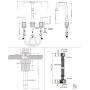PARLOS Widespread Double Handles Bathroom Faucet with Metal Pop Up Drain and cUPC Faucet Supply Lines, Brushed Nickel, Demeter 13651
