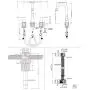 PARLOS Widespread Double Handles Bathroom Faucet with Metal Pop Up Drain and cUPC Faucet Supply Lines, Brushed Nickel, Demeter 13651