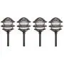 4 Pack Malibu 8301-9200-04 3-Tier Cast Metal Pathway Yard Landscape Lights,11 Watt, in Matte Black BY MALIBU DISTRIBUTION 4 Pack Malibu 8301-9200-04 3-Tier Cast Metal Pathway Yard Landscape Lights,11 Watt, in Matte Black BY MALIBU DISTRIBUTION