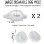 2 Sets Large Acrylic Hard Breakable Easter Chocolate Egg Molds Reusable Dinosaur Egg Mold Soap Mold to Make Breakable Chocolate Eggs (Acrylic)