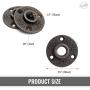 Brooklyn Pipe 10 Pack 1/2 Inch Floor Flange Cast Iron Pipe Floor Threaded Pipe Fitting Industrial Steampunk Vintage Retro Decor Furniture DIY Wall Industrial