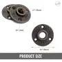 Brooklyn Pipe 10 Pack 1/2 Inch Floor Flange Cast Iron Pipe Floor Threaded Pipe Fitting Industrial Steampunk Vintage Retro Decor Furniture DIY Wall Industrial