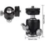 Camera Tripod Mini Ball Head with Cold Shoe - Metal Professional Panoramic Ballhead 360° Pan 90° Tilt Tripod Mount Adapter with 1/4'' Screw for DSLR Camera/Light Stand/Cell Phone/Monopod/Gopro Camera Tripod Mini Ball Head with Cold Shoe - Metal Professional Panoramic Ballhead 360° Pan 90° Tilt Tripod Mount Adapter with 1/4'' Screw for DSLR Camera/Light Stand/Cell Phone/Monopod/Gopro