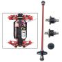 F Fityle 1/12 RC Car Metal Upgrade Parts Differential Mechanism Gear Motor Gear Central Drive Shaft Kit for WLtoys 124018 124019 Spare Repair Accs Replacement - 4pcs Red