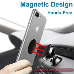 [ 2 Pack ] Magnetic Phone Car Mount, Universal Car Phone Holder for Dashboard, Cell Phone Car Kits, 360° Adjustable Magnet Cell Phone Mount Compatible with Apple iPhone, Samsung Galaxy, pixel and More