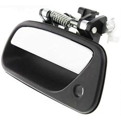 Aftermarket Auto Parts for T100 93-98 Blk w/Chrome Lever Front Outer Door Handle w/Keyhole Left