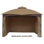 APEX GARDEN Universal Privacy Curtain Set for 10 x 12 Gazebo (Beige)