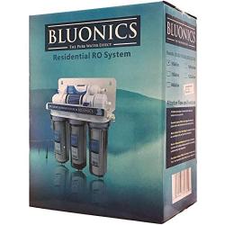 Bluonics 5 Stage Undersink Reverse Osmosis Drinking Water Filter System RO Home Purifier with NSF Certified Membrane and Clear Housings