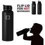 Iron Flask Sports Water Bottle - 14oz,18oz,22oz,32oz,40oz,64oz,3 Lids (Straw Lid),Vacuum Insulated Stainless Steel, Modern Double Walled, Simple Thermo Mug, Hydro Metal Canteen