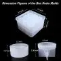 Box Resin Molds, Silicone Jewelry Box Molds with 9-Slot Epoxy Resin Molds, Round Trinket Box Molds for Making Resin Box