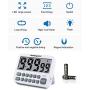 maidongmaixi Kitchen Timer, Digital Kitchen Timers, Magnetic Countdown Timer with Loud Alarm, Big Digits, Back Stand for Cooking, Classroom, Bathroom, Teachers, Kids - AAA Battery Included (White-316)