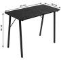 Simple Computer Desk Modern Wood Study Writing Table Small Industrial Home Office Work Desk with Metal Legs, 39.4 x 18.9 x 29.1 inch Kids Desk, Black