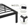 45MinST 18 Inch Maximum Storage Bed Frame/Reinforced Platform /3500lbs Heavy Duty/Easy Assembly/ Mattress Foundation/Steel Slat/Noise Free, Queen