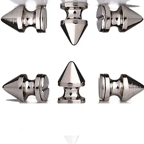 RUBYCA 12MM 50 Sets Metal Tree Spikes and Studs Metallic Screw-Back for DIY Leather-Craft Silver Color RUBYCA 12MM 50 Sets Metal Tree Spikes and Studs Metallic Screw-Back for DIY Leather-Craft Silver Color