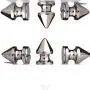 RUBYCA 12MM 50 Sets Metal Tree Spikes and Studs Metallic Screw-Back for DIY Leather-Craft Silver Color RUBYCA 12MM 50 Sets Metal Tree Spikes and Studs Metallic Screw-Back for DIY Leather-Craft Silver Color