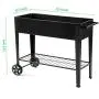 Zizin Raised Garden Planter Box with Legs Outdoor Metal Elevated Garden Bed On Wheels Apartment Vegetables Herb Kit,40''×15'' Black Zizin Raised Garden Planter Box with Legs Outdoor Metal Elevated Garden Bed On Wheels Apartment Vegetables Herb Kit,40''×15'' Black