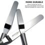 Tenrai Metal Icing Spatula Set Stainless Steel Cake Knife Offset Professional Tool for Decorating Cakes (Length: 6 8 10 Inch, Silver)
