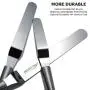 Tenrai Metal Icing Spatula Set Stainless Steel Cake Knife Offset Professional Tool for Decorating Cakes (Length: 6 8 10 Inch, Silver)