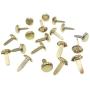 ARTCXC 1Box(400pcs) 4Colors 8mm Metal Brads Paper Fastener Brads for Scrapbooking Crafts Making DIY Art - Black,White,Goldren,Silver,Each Color 100Pcs