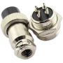 DGZZI 5Pairs GX16 4Pin Male Female Circular Aviation Connector Plug 16MM Wire Panel Metal Connector