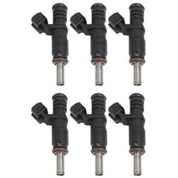 Set of 6 Re-manufactured Fuel Injectors for 2005-2013 BMW 128i, 323i, 325i, 325xi, 328i, 328i xDrive, 328xi, 330Ci, 330i, 330xi 2.5/3.0L I6 Part# 7531634