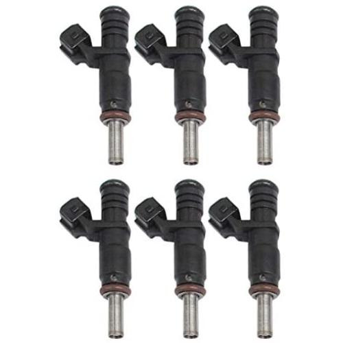 Set of 6 Re-manufactured Fuel Injectors for 2005-2013 BMW 128i, 323i, 325i, 325xi, 328i, 328i xDrive, 328xi, 330Ci, 330i, 330xi 2.5/3.0L I6 Part# 7531634