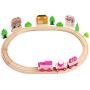 On Track USA Wooden Train Set Motorized Princess Fairy Town Train Set for Girls 40 Piece Wooden Train Set Battery Operated Singing Tracks and Accessories Compatible with Thomas, Brio, Melissa and Doug