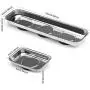 ZOENHOU 10 PCS 3.6 x 2.5 Inch & 9 x 2.5 Inch Magnetic Tray, Stainless Steel Magnet Parts Tools Trays Parts Screw Holder Metal Collector for Electronic Repair, Hobbyists, or Woodworker