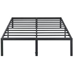 SLEEPLACE 18 Inch High Profile Heavy Duty Steel Slat / Mattress Foundation / Bed Frame, Queen