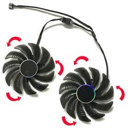 2pcs/Set 87MM PLD09210S12HH RX570 RX580 aorus GPU Cooler Cooling Fan for GIGABYTE RX 580/570 AORUS Grahics Card VGA Replacement (1 Pair PLD09210S12HH)