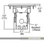 Hubbell-Raco 6239 Floor Kit with Recessed Duplex 15A TR Device and Adjustable Steel Box, Nickel