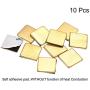 uxcell Flat IC Chipset Thermal Copper Heatsink with Adhesive Pad for RPI,12x12x1mm 10pcs