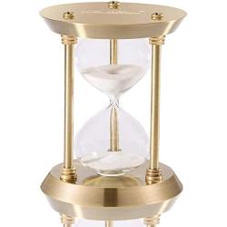 SuLiao Hourglass Timer Sand Clock 60 Minutes & Brass Metal Hour Glass for Decor Sandglass Timer