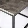 Walker Edison Modern Metal Frame Open Rectangle Coffee Accent Living Room Ottoman End Table, 42 Inch, Dark Concrete