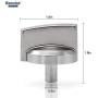 WB03X25796 WB03T10326 Knob Metal Stainless Steel Plate Inner The Knob Compatible with General Electric(GE) Stove/Range - Replaces AP5986232,PS11721433(5Pack) by Romalon